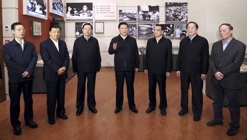 2013年1月29日，中共中央總書記、中央軍委主席習近平和中央政治局常委李克強、張德江、俞正聲、劉雲山、王岐山、張高麗等來到國家博物館，參觀《復興之路》展覽。