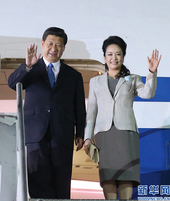 6月2日，國家主席習近平乘專機抵達聖何塞，開始對哥斯達黎加進行國事訪問。蘭紅光 攝 圖片來源：新華網