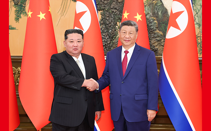習近平同朝鮮勞動黨總書記、國務委員長金正恩舉行會談