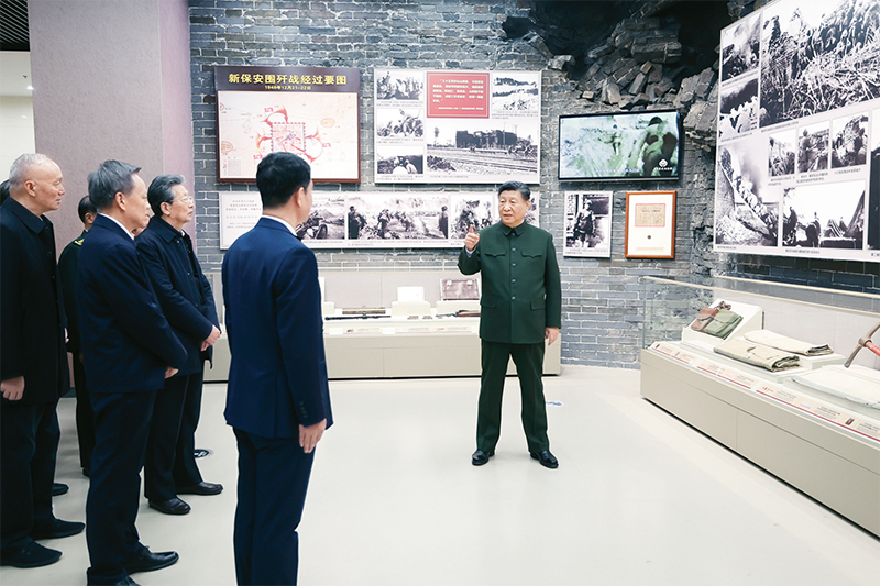 2024年2月1日至2日，中共中央總書記、國家主席、中央軍委主席習近平來到天津，看望慰問基層干部群眾。這是2日上午，習近平在平津戰役紀念館考察。 新華社記者 鞠鵬/攝