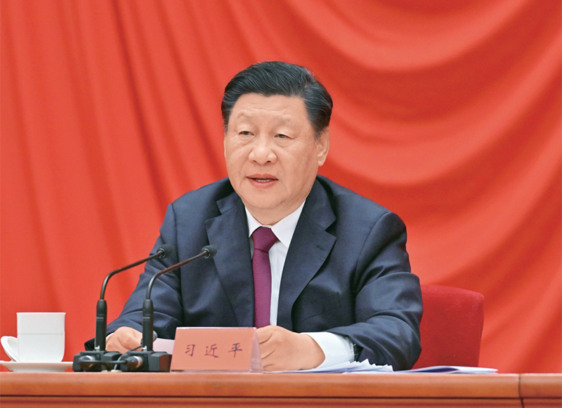 2022年5月10日，慶祝中國共產主義青年團成立100周年大會在北京人民大會堂隆重舉行。中共中央總書記、國家主席、中央軍委主席習近平在大會上發表重要講話。 新華社記者 岳月偉/攝